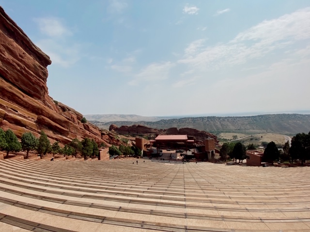 a photo of red rocks amphitheatre