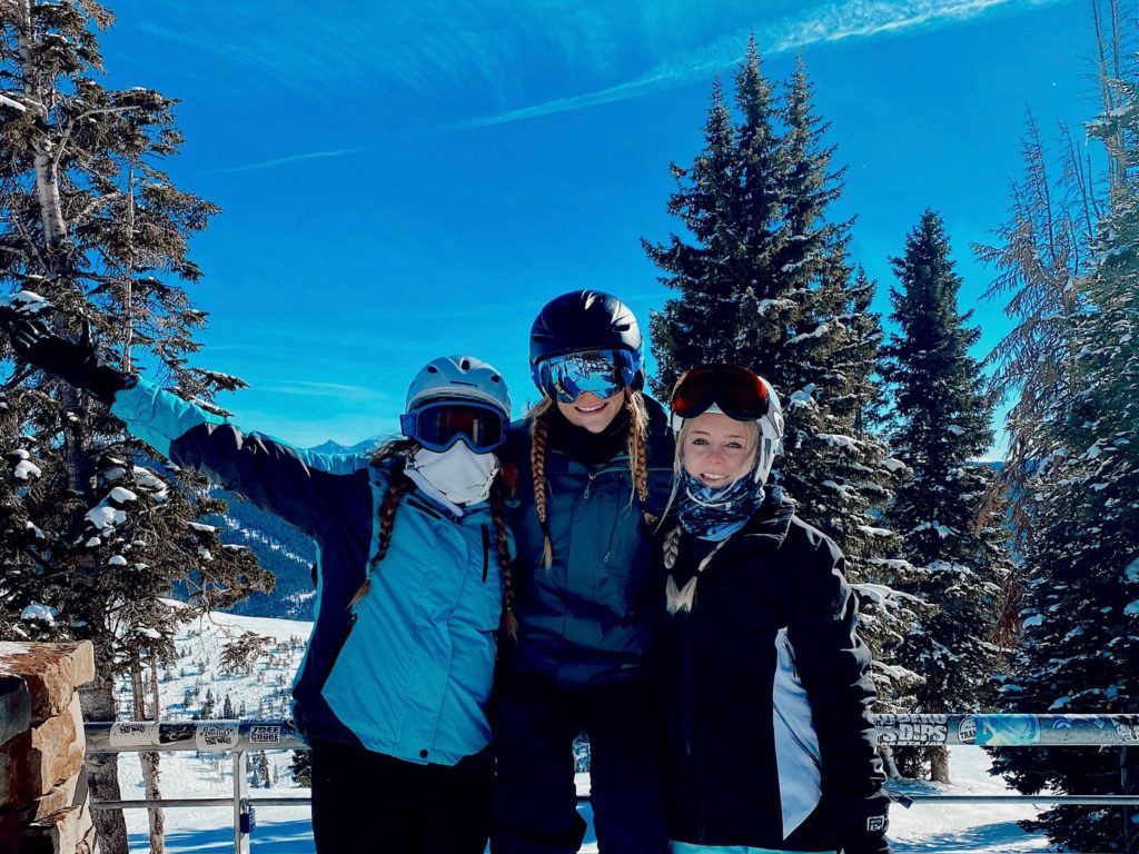 skiing with friends photo