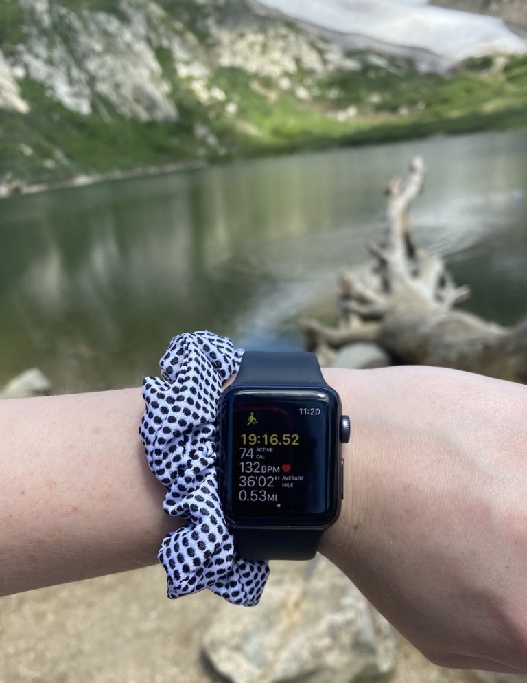 apple watch with activity tracked