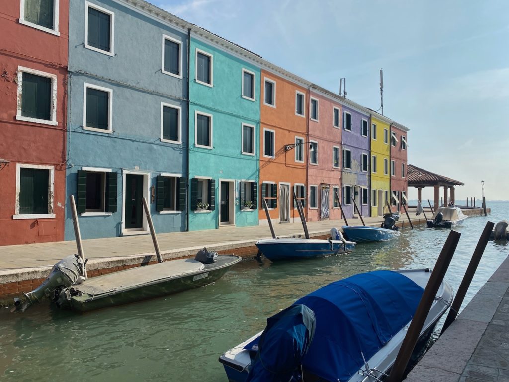 Homes along the canal in Burano